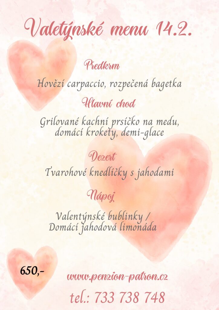 Valentýnské menu